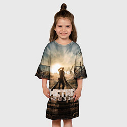 Платье клеш для девочки MERTO 2033 ВОСХОД, цвет: 3D-принт — фото 2