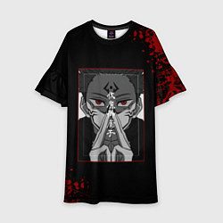 Платье клеш для девочки МАГИЧЕСКАЯ БИТВА SUKUNA, цвет: 3D-принт