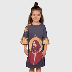 Платье клеш для девочки Jared Leto 30 SECONDS TO MARS Z, цвет: 3D-принт — фото 2