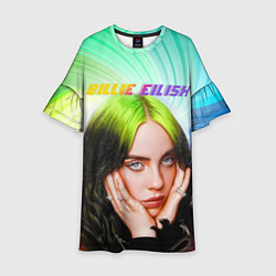 Платье клеш для девочки BILLIE EILISH БИЛЛИ АЙЛИШ Z, цвет: 3D-принт