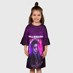 Платье клеш для девочки BILLIE EILISH GLITCH Z, цвет: 3D-принт — фото 2