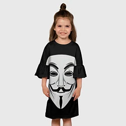 Платье клеш для девочки Guy Fawkes, цвет: 3D-принт — фото 2