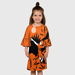 Платье клеш для девочки ХИНАТА FLY!!, цвет: 3D-принт — фото 2