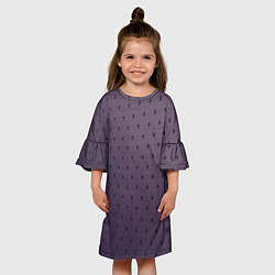 Платье клеш для девочки Металлический фон, цвет: 3D-принт — фото 2