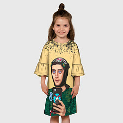 Платье клеш для девочки Джаред Лето Jared Leto Z, цвет: 3D-принт — фото 2