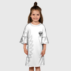 Платье клеш для девочки Russia MSKSide - Colorless, цвет: 3D-принт — фото 2