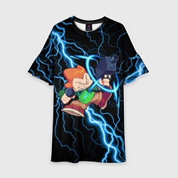 Платье клеш для девочки Пико Pico Молния, цвет: 3D-принт