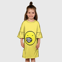 Платье клеш для девочки Смешная смайл, цвет: 3D-принт — фото 2