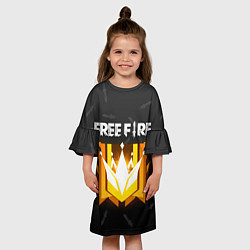 Платье клеш для девочки Free Fire Фри фаер, цвет: 3D-принт — фото 2