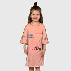 Платье клеш для девочки Королевство и любовь Агата Кристи, цвет: 3D-принт — фото 2