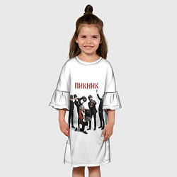 Платье клеш для девочки Пикник альбом, цвет: 3D-принт — фото 2