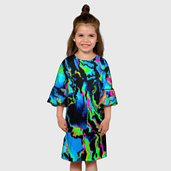 Платье клеш для девочки Странное дерево, цвет: 3D-принт — фото 2