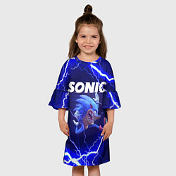 Платье клеш для девочки SONIC СОНИК Z, цвет: 3D-принт — фото 2