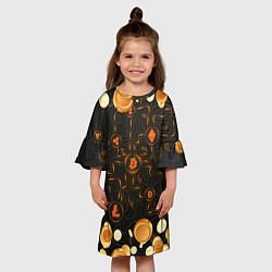 Платье клеш для девочки Криптовалюта Crypto Z, цвет: 3D-принт — фото 2