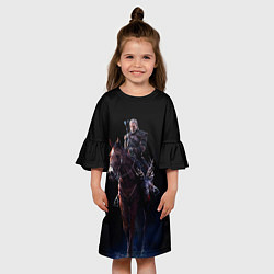 Платье клеш для девочки Geralt, цвет: 3D-принт — фото 2