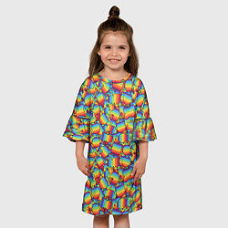 Платье клеш для девочки POP IT МИКС ПОП ИТ, цвет: 3D-принт — фото 2