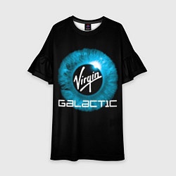 Платье клеш для девочки Virgin Galactic Вирджин Галактик, цвет: 3D-принт