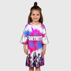 Платье клеш для девочки Фортнайт - Fortnite - Форточка, цвет: 3D-принт — фото 2