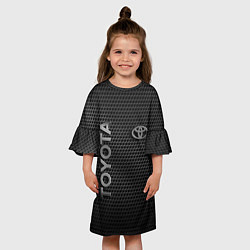 Платье клеш для девочки TOYOTA STEEL HONEYCOMBS, цвет: 3D-принт — фото 2
