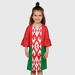 Платье клеш для девочки Белоруссия, цвет: 3D-принт — фото 2
