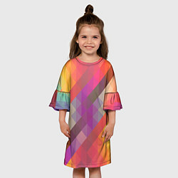Платье клеш для девочки Vivid gradient, цвет: 3D-принт — фото 2