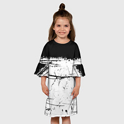 Платье клеш для девочки ИСПАЧКАННЫЙ КРАСКОЙ, цвет: 3D-принт — фото 2