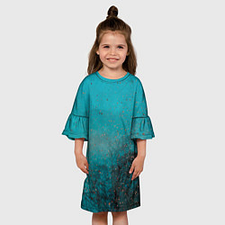 Платье клеш для девочки Препятствия на пути к цели, цвет: 3D-принт — фото 2