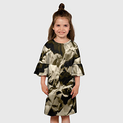 Платье клеш для девочки Мягкая мятая бумага, цвет: 3D-принт — фото 2