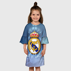 Платье клеш для девочки FC РЕАЛ МАДРИД, цвет: 3D-принт — фото 2