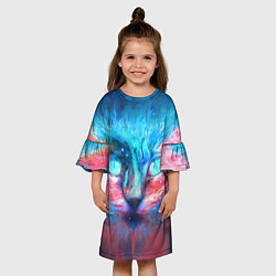Платье клеш для девочки ВСЕЛЕНСКИЙ КОТ, цвет: 3D-принт — фото 2
