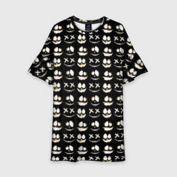 Платье клеш для девочки Прикольные смайлы Хэллоуин 2 Halloween 2, цвет: 3D-принт