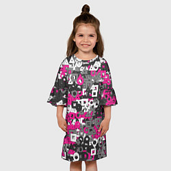 Платье клеш для девочки Squid Game Camo, цвет: 3D-принт — фото 2