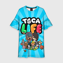 Платье клеш для девочки Toca Life, цвет: 3D-принт