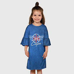 Платье клеш для девочки Логотип Mini, цвет: 3D-принт — фото 2