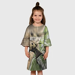 Платье клеш для девочки ВЫСАДКА BATTLEFIELD 2042, цвет: 3D-принт — фото 2