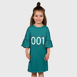 Платье клеш для девочки Игрок в кальмара 001, цвет: 3D-принт — фото 2
