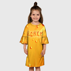 Платье клеш для девочки Медовая волна Honey wave, цвет: 3D-принт — фото 2