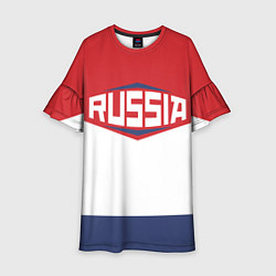 Платье клеш для девочки Russia, цвет: 3D-принт