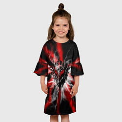 Платье клеш для девочки Berserk разряд молнии, цвет: 3D-принт — фото 2