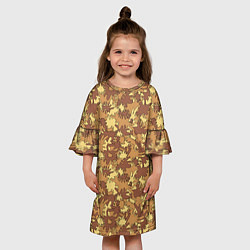 Платье клеш для девочки Креативный Камуфляж, цвет: 3D-принт — фото 2