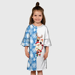 Платье клеш для девочки Подарок от Санты, цвет: 3D-принт — фото 2