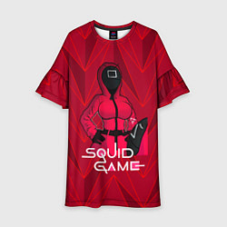 Платье клеш для девочки Squid game, цвет: 3D-принт