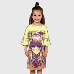 Платье клеш для девочки Game Doki Doki Literature Club, цвет: 3D-принт — фото 2