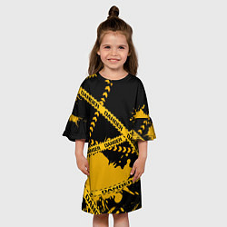 Платье клеш для девочки Лента DANGER, цвет: 3D-принт — фото 2