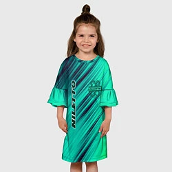 Платье клеш для девочки Нилетто Niletto лого, цвет: 3D-принт — фото 2