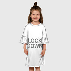 Платье клеш для девочки QR Lockdown англ, цвет: 3D-принт — фото 2