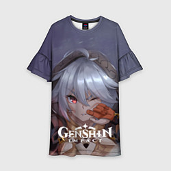 Платье клеш для девочки Genshin Impact: Razor Genshin, цвет: 3D-принт