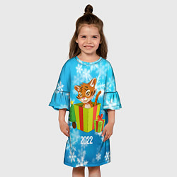 Платье клеш для девочки Тигр в подарочной коробке, цвет: 3D-принт — фото 2