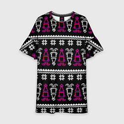 Платье клеш для девочки Праздник кальмара, цвет: 3D-принт