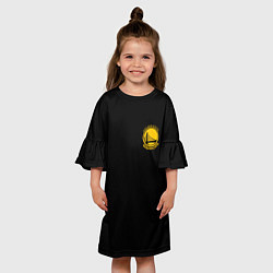 Платье клеш для девочки GOLDEN STATE WARRIORS BLACK STYLE, цвет: 3D-принт — фото 2